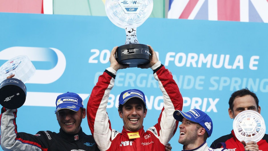 Lucas di Grassi celebrates his historic victory