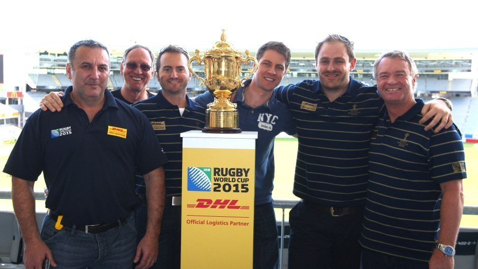 Me and my DHL support team at Eden Park in Auckland