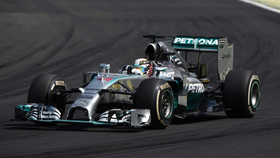 Though he lost the race, Hamilton clinched the 2014 DHL Fastest Lap Award in Brazil