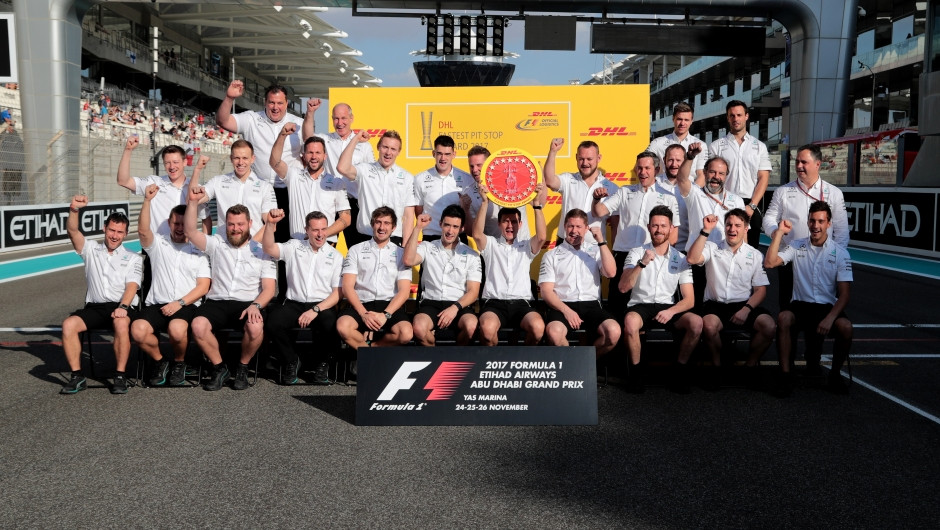 DHL Fastest Pit Stop Award presented to Mercedes-AMG Petronas