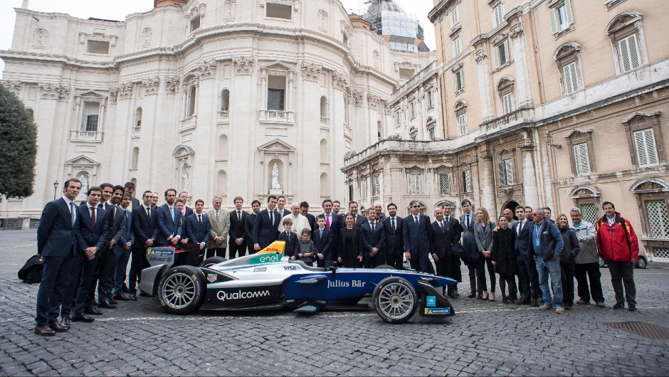 Delivery address: The Vatican – DHL delivers the ABB FIA Formula E car to His Holiness Pope Francis