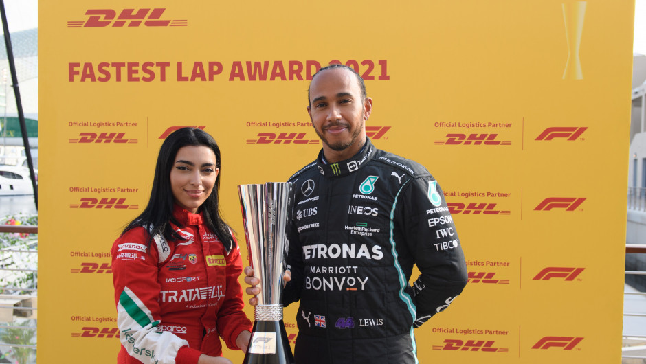 Lewis Hamiton wins the DHL Fastest Lap Award 2021