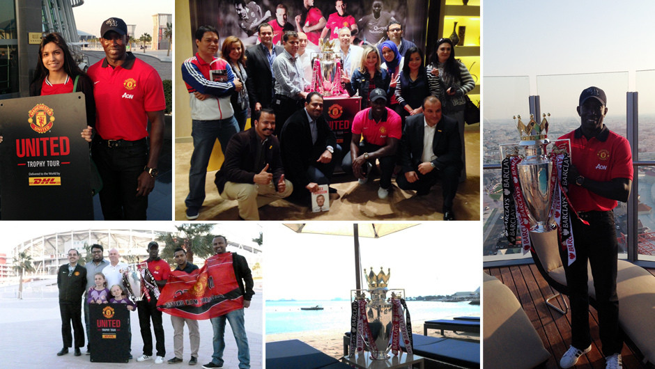 Scenes from #UtdTrophy Tour in Doha, Qatar on January 16