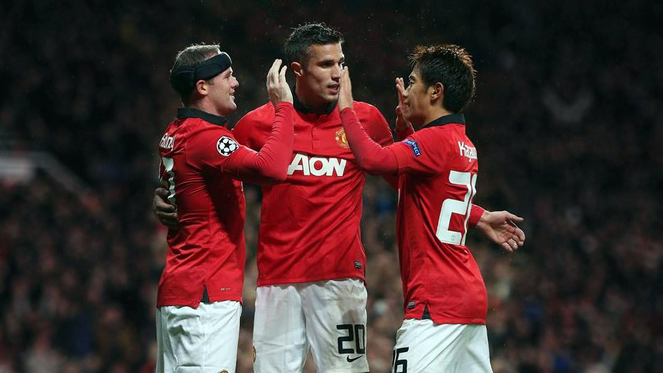 A team effort – Robin van Persie also hit the net and Shinji Kagawa assisted much of the action.