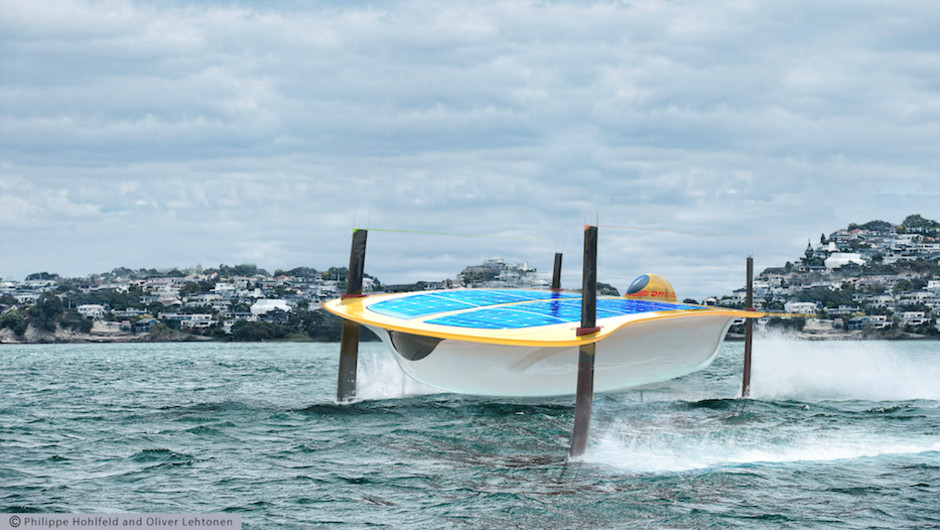 Water Strider is an autonomous hydrofoil electric-powered watercraft