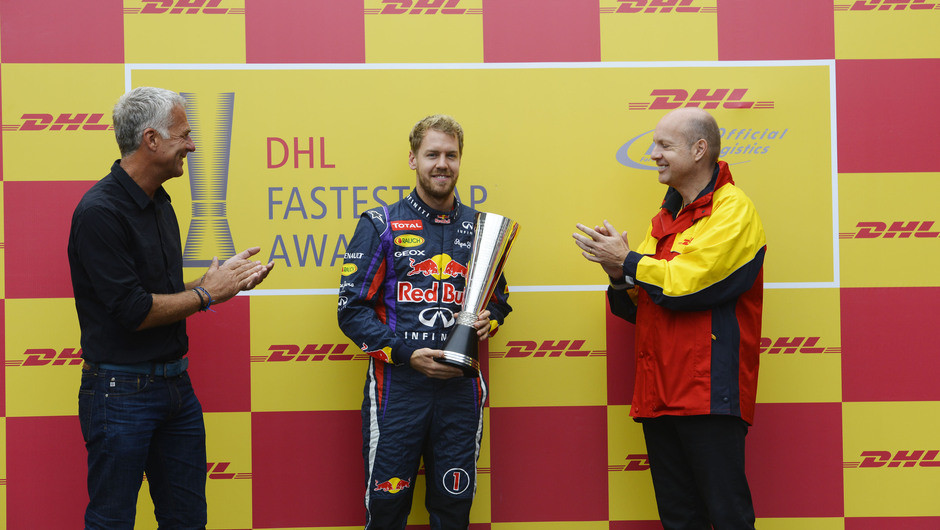 World Champion Vettel wins DHL Fastest Lap Award 2013