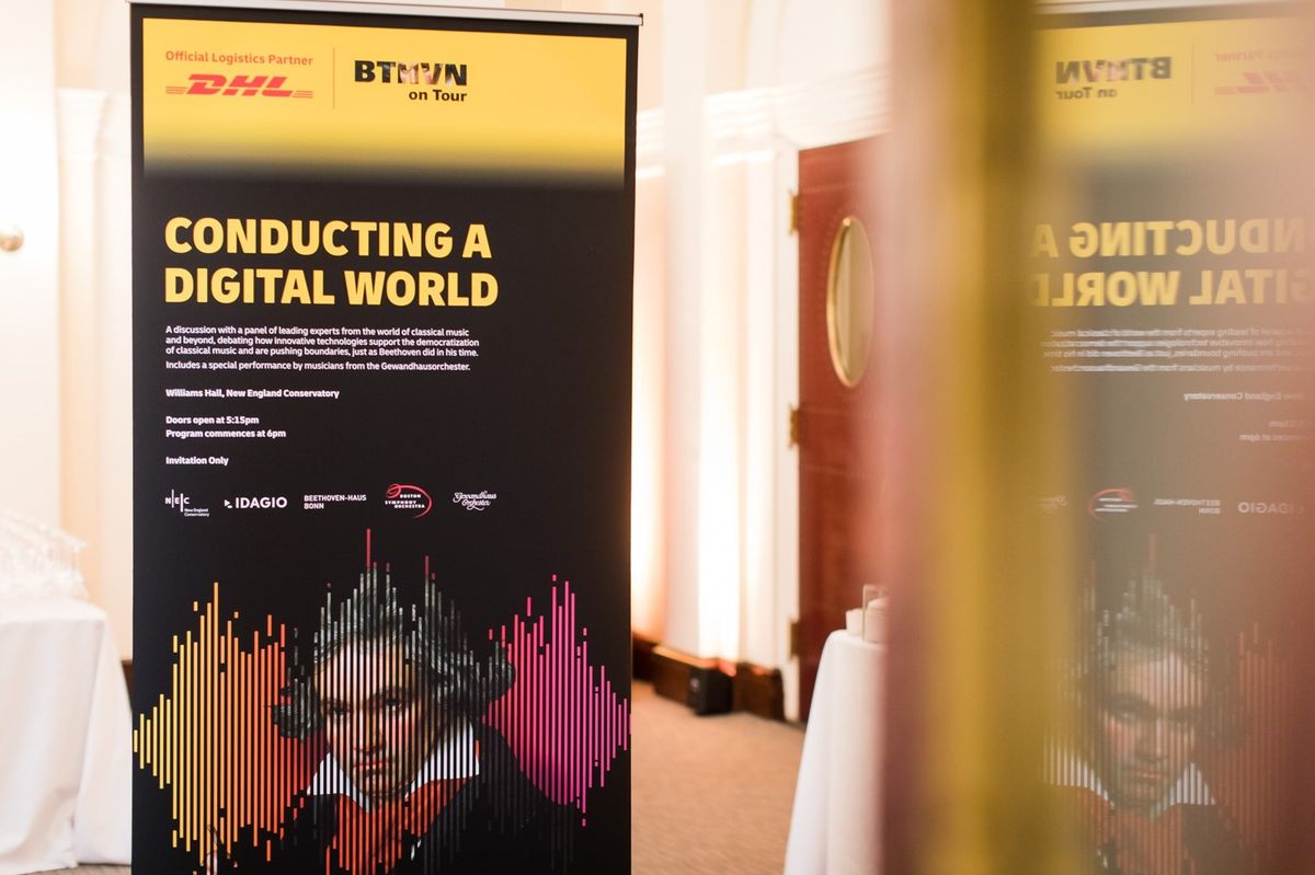 On display in the foyer: Conducting a Digital World banner