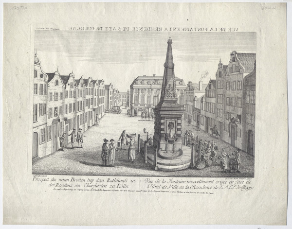 Der Marktplatz in Bonn, um 1770