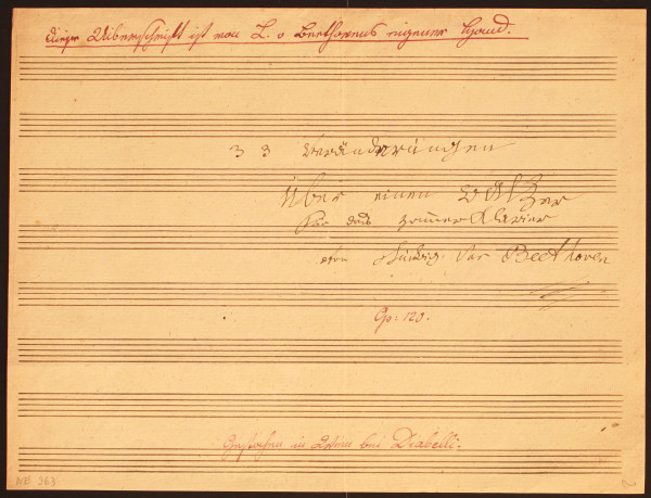 Title page of the Diabelli Variations (autograph)