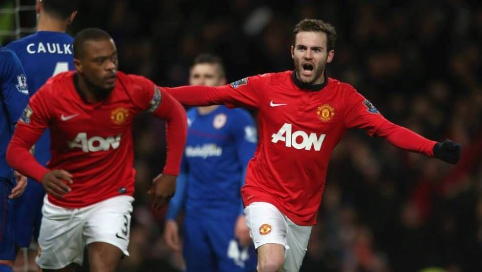 New teammate Jaun Mata scored an assist..