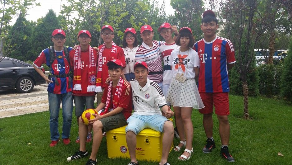 Just a few of FCB's 90 million Chinese fans Just a few of FCB's 90 million Chinese fans