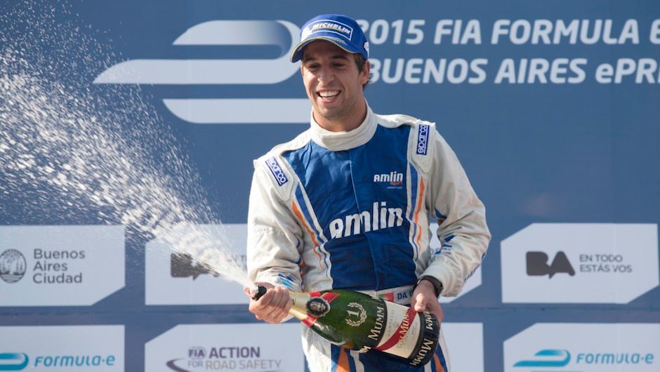 The celebration continued later on the podium
