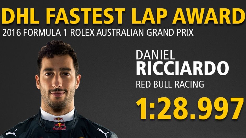 DHL Fastest Lap Award: 2016 FORMULA 1 ROLEX AUSTRALIAN GRAND PRIX