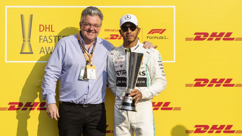 Lewis Hamilton wins the DHL Fastest Lap Award 2019
