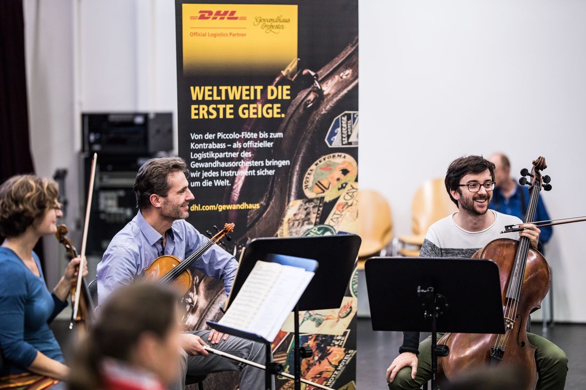The trio provides a glimpse of what live as a professional musician is like and answer all the questions of the curious students