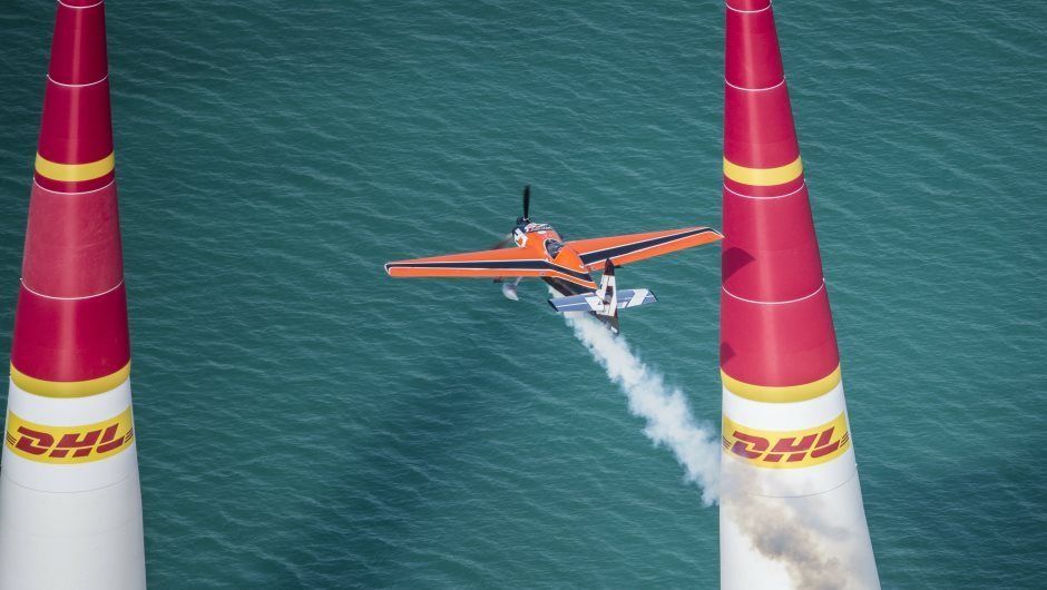 Precision piloting over Arabian Gulf’s sparkling blue waters