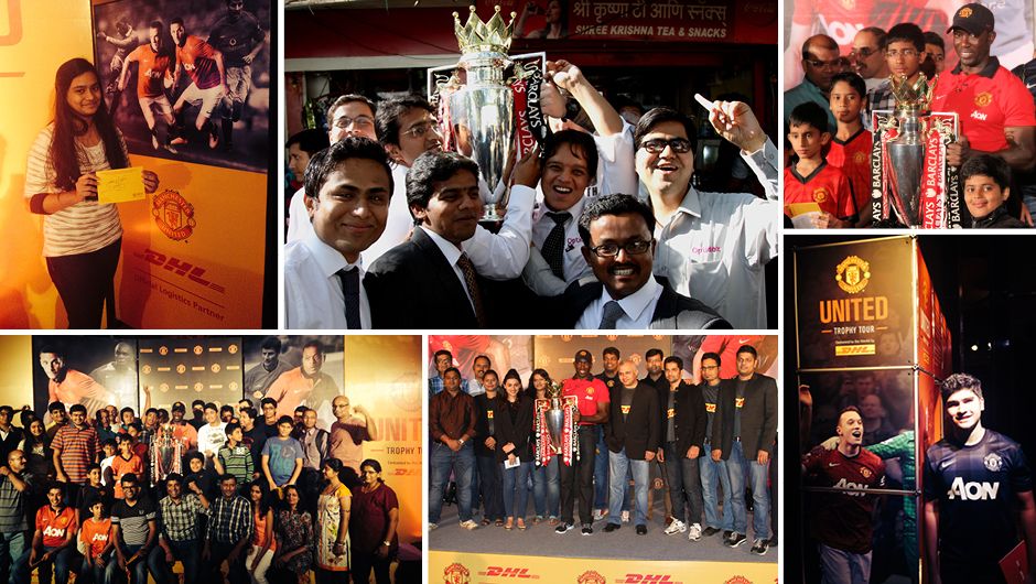 Scenes from #UtdTrophy Tour in Mumbai, India on January 20