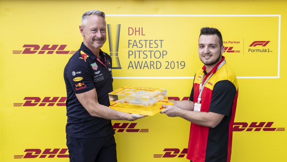 Red Bull Racing wins the DHL Fastest Pit Stop Award 2019