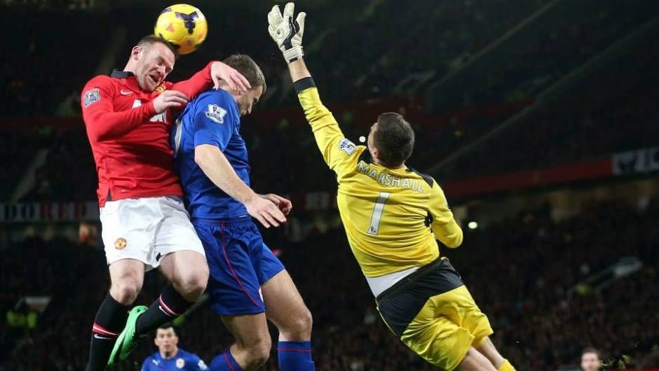 Wayne Rooney makes his presence known on the pitch.