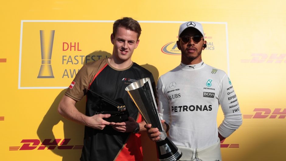 DHL Fastest Lap Award presented to Lewis Hamilton